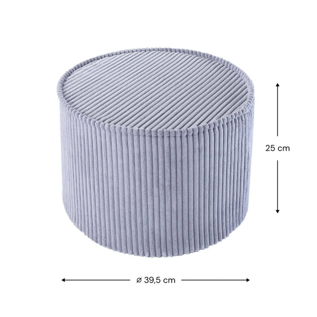 wigiwama Pouffe aus Cord, runder Sitzhocker für Kinder - LeoBabys