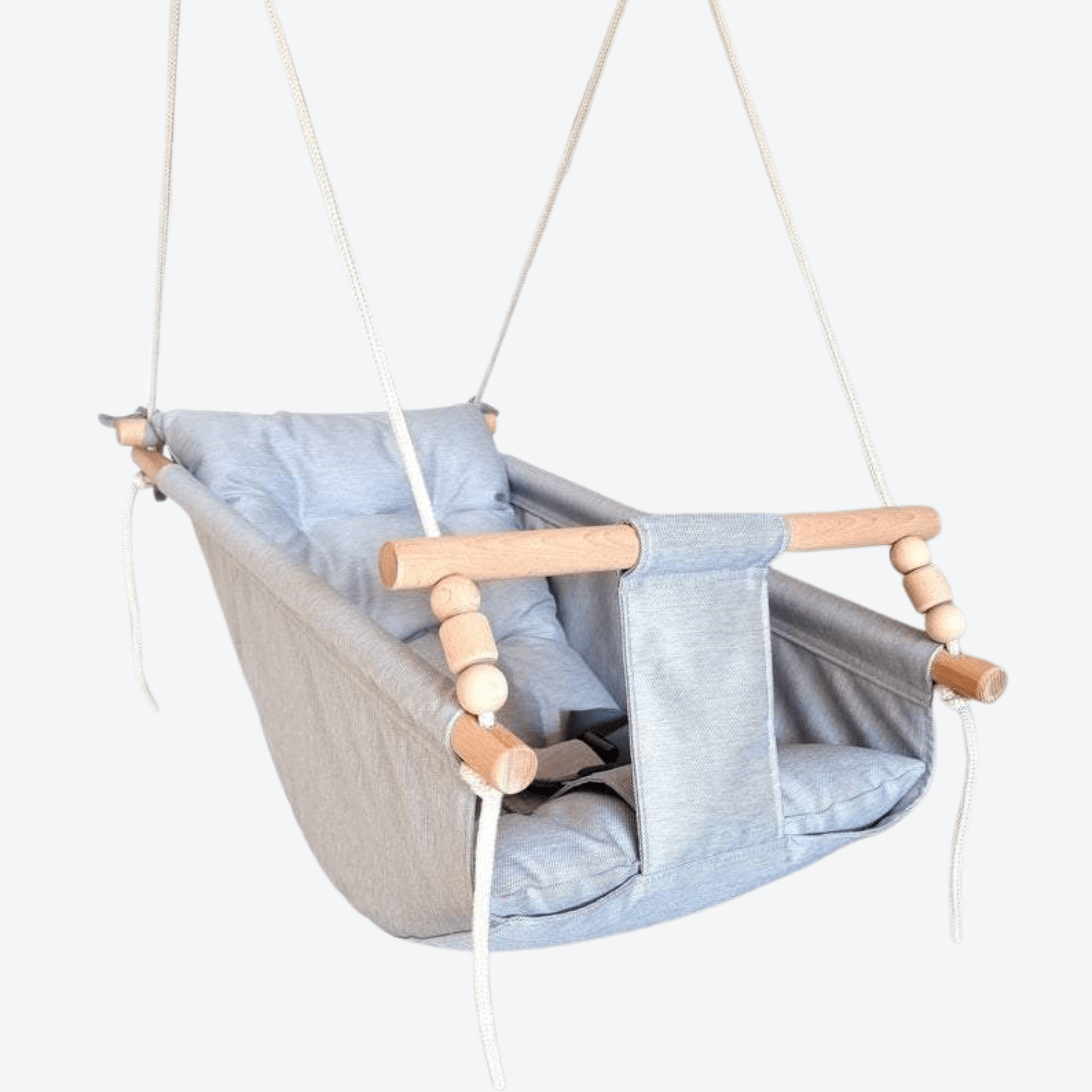 Babyschaukel Gross Hängematte Schaukel Kinderschaukel Babyschaukel Indoor-Schaukel Hängeschaukel Sitzschaukel Hängesitz Hellgrau - LeoBabys