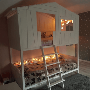 Kinderbett Hausbett Hochbett Etagenbett - LeoBabys