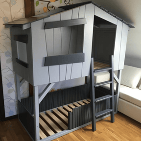 Kinderbett Hausbett Hochbett Etagenbett - LeoBabys