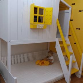 Kinderbett Hausbett Hochbett Etagenbett - LeoBabys