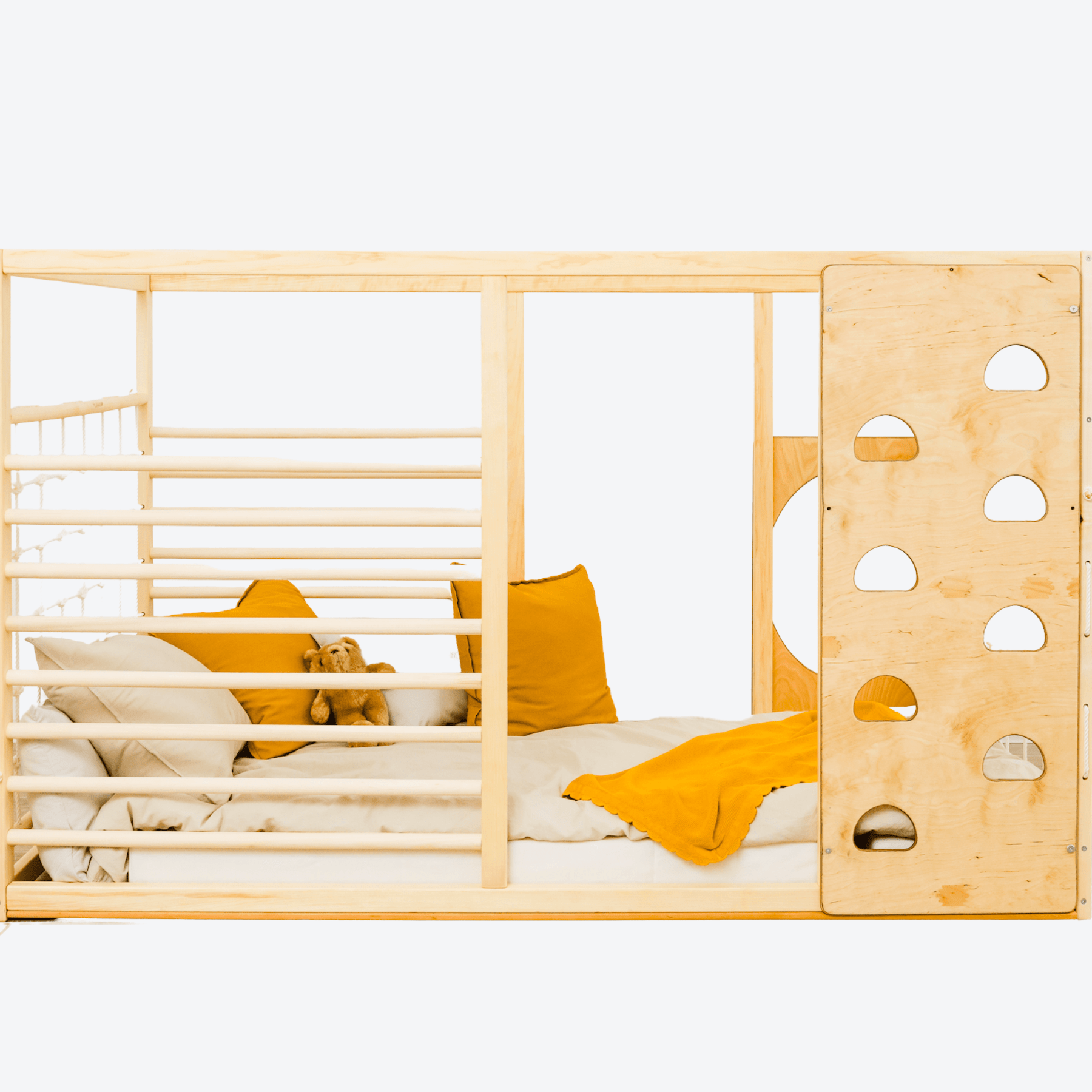 Kinderbett Klettergerüst Bodenbett Montessori - LeoBabys