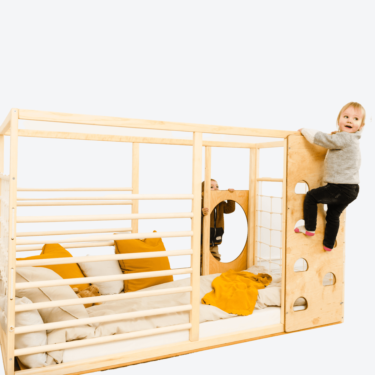 Kinderbett Klettergerüst Bodenbett Montessori - LeoBabys