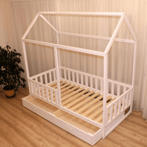 Kinderbett Montessori Bodenbett Schublade - LeoBabys