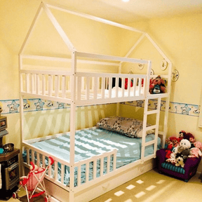 Kinderbett Montessori Hausbett Etagenbett - LeoBabys