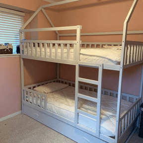 Kinderbett Montessori Hausbett Etagenbett - LeoBabys