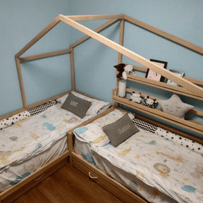 Kinderbett Montessori Hausbett für zwei - LeoBabys