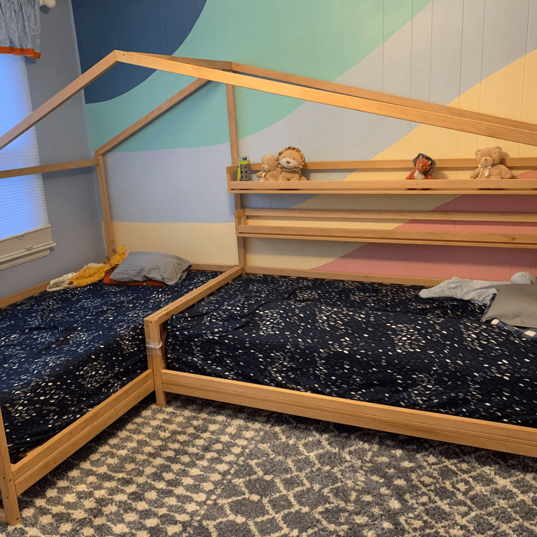 Kinderbett Montessori Hausbett für zwei - LeoBabys