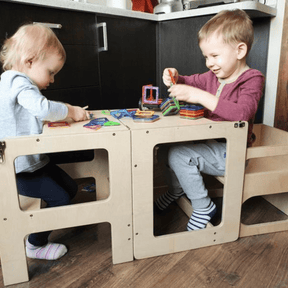 Lernturm Learning Tower Wandelbar mit Tafel - LeoBabys