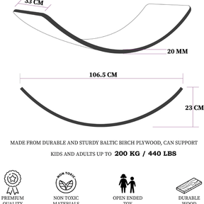 Balance Board Wobbel Board Regenbogen - LeoBabys